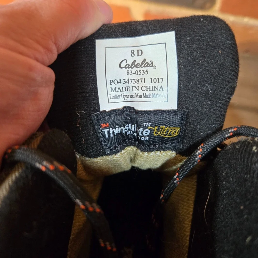 Cabela's Runner boot 83-0535 BROWN Mens 8D THINSULATE ULTRA DRY snow hiking NEW